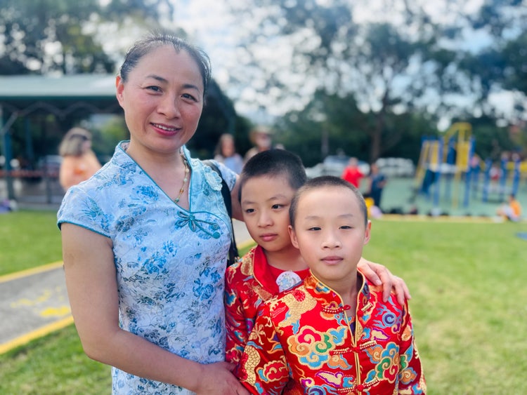 A family celebrating Harmony Day