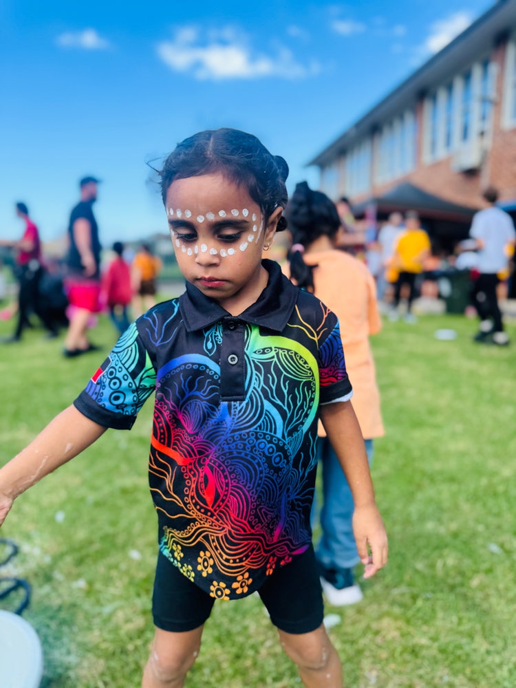 A girl celebrating NAIDOC Week.