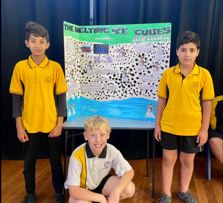 Children participating in the Science Fair at our local high school.
