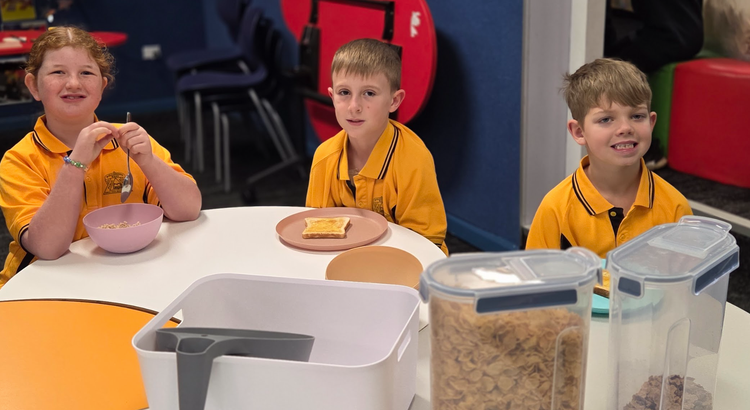 Children enjoying Breakfast Club