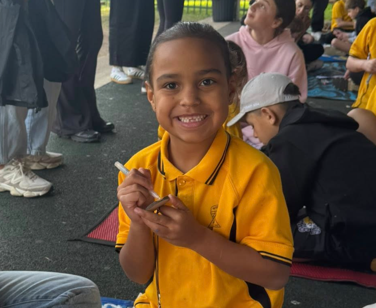 Child participating in cultural activities